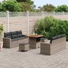 vidaXL Conjunto de Sof&aacute; de Jardim com almofada Manual 9 pcs Cinzeto