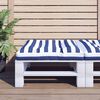vidaXL Almofadão para sofá de paletes 80x80x12 cm tecido azul/branco