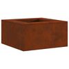 vidaXL Fire Pit Castanho 60 x 60 x 30 cm A&ccedil;o resistente &agrave;s intemp&eacute;ries
