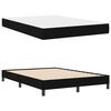 vidaXL Cama Box com colch&atilde;o Preto 140 x 190 cm tecido