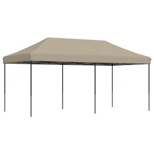 vidaXL Tenda de Festa 292 x 580 x 315 cm Cinzento-acastanhado