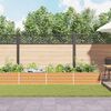 vidaXL Canteiro elevado de jardim 600x80x45cm aço galvanizado prateado