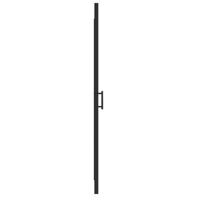 vidaXL Porta de chuveiro meio vidro fosco temperado 91x195 cm preto