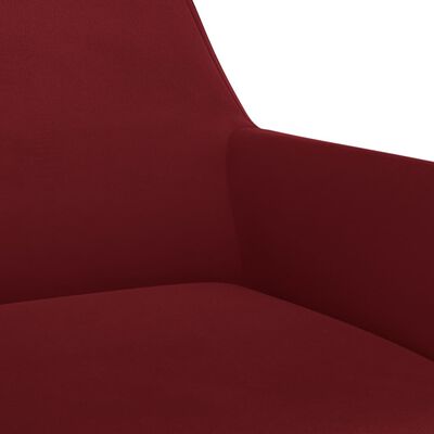 vidaXL Cadeiras de jantar giratórias 6 pcs veludo vermelho tinto
