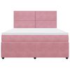 vidaXL Cama com molas/colch&atilde;o 180x200 cm veludo rosa