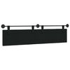 vidaXL Cabeceira Suspensa Riscas Preto 210 x 55 x 5 cm tecido