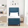 vidaXL Cama Box com colch&atilde;o Azul Escuro 200 x 80 cm Poli&eacute;ster