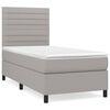 vidaXL Cama com molas/colch&atilde;o 80x200 cm tecido cinza-claro