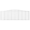 vidaXL Cestos gabi&atilde;o arqueados 9pcs 400x50x120/140cm ferro galvanizado