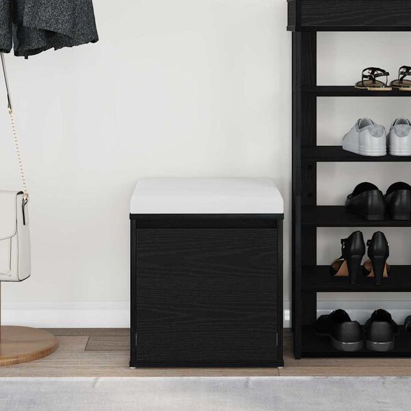 vidaXL Baú de Gavetas com gaveta Carvalho Preto 40,5 x 40 x 40 cm