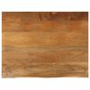 vidaXL Tampo de mesa c/ borda viva 100x80x2,5 cm mangueira maci&ccedil;a