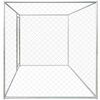 vidaXL Canis para C&atilde;es Prateado 192 x 192 x 195 cm A&ccedil;o galvanizado