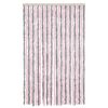 vidaXL Cortina anti-insetos 118x220 cm chenille cinza prateado e rosa