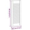 vidaXL Porta de arm&aacute;rio com design de persiana 69x29,5 cm branco