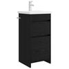 vidaXL Gabinete de banheiro com pia Carvalho Preto 42 x 40 x 84,5 cm