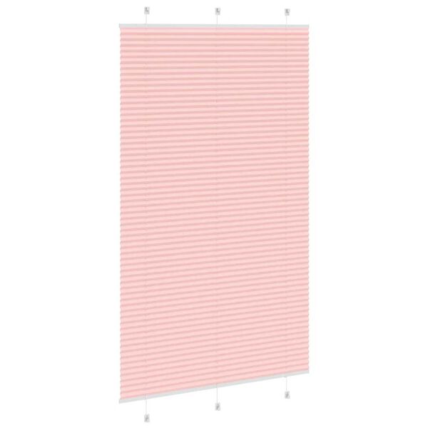 vidaXL Rosa Plissada Cega 115x200 cm Largura Tecido 114,4cm Poli&eacute;ster