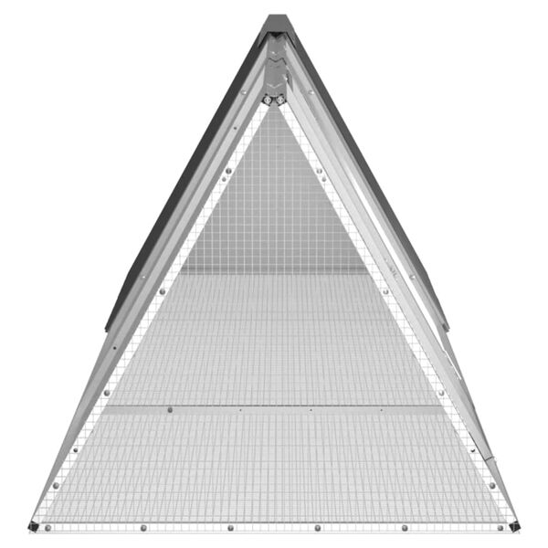 vidaXL Gaiola para coelhos Antracite 302,5x80,5x71 cm A&ccedil;o galvanizado