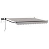 vidaXL Toldo retr&aacute;til manual com LEDs Cinzento-claro 3 x 2,5 m