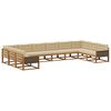 vidaXL Conjunto de Sof&aacute;s para Exterior 10 pcs Natural e Bege
