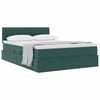vidaXL Cama com Armazenamento Verde Escuro 140 x 190 cm Veludo
