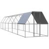 vidaXL Galinheiro de exterior 2x12x2 m a&ccedil;o galvanizado
