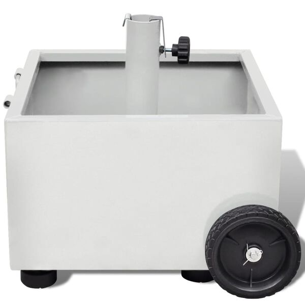 vidaXL Suporte para guarda-sol/vaso floreira de exterior branco