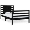 vidaXL Estrutura de cama solteiro 90x190 cm pinho maci&ccedil;o preto
