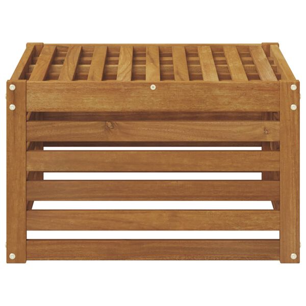 vidaXL Pufe para Exterior Madeira S&oacute;lida de Ac&aacute;cia Natural