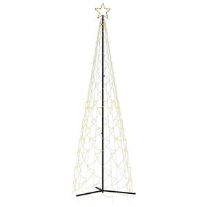vidaXL &Aacute;rvore de Natal em forma de cone, branco quente, 500 LEDs, 100x300 cm