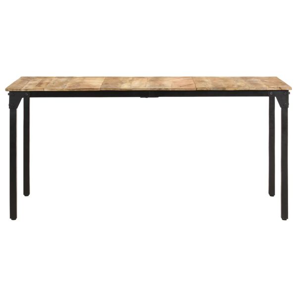 vidaXL Mesa de jantar 160x80x76 cm madeira de mangueira áspera