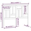 vidaXL Cabeceira de cama 125,5x4x100 cm pinho maci&ccedil;o cinzento