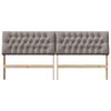 vidaXL Cabeceira estofada Cinzento-acastanhado 200 cm