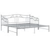 vidaXL Estrutura sofá-cama de puxar 90x200 cm metal cinzento