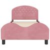 vidaXL Estrutura de Cama Infantil com Cabeceira Rosa 80 x 200 cm