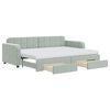 vidaXL Sof&aacute;-cama c/ gavet&atilde;o e gavetas 80x200 cm veludo cinzento-claro