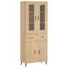 vidaXL Arm&aacute;rio alto 69,5x34x180 cm derivados de madeira cor sonoma