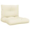 vidaXL Almofad&otilde;es de paletes 2 pcs tecido creme