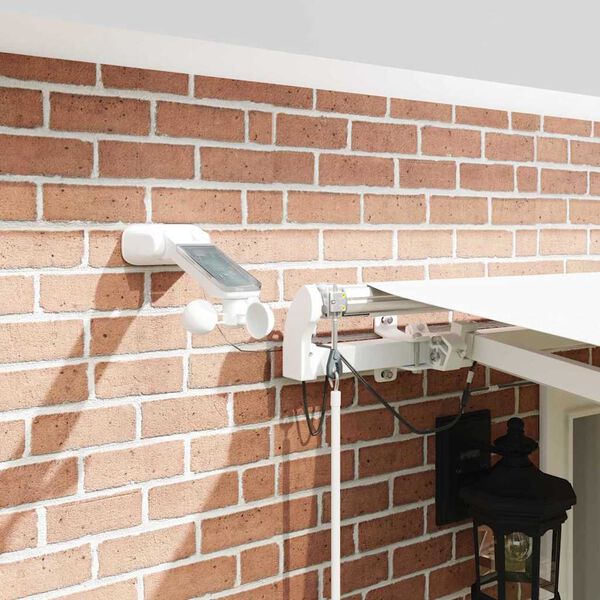 vidaXL Toldo Retr&aacute;til Branco 500 &times; 350 cm Poli&eacute;ster e Metal