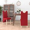 vidaXL Cadeiras de jantar 2 pcs couro artificial vermelho-tinto
