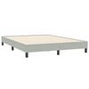 vidaXL Cama com molas/colch&atilde;o 140x210 cm veludo cinzento-claro
