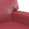vidaXL Sof&aacute; de 2 lugares 120 cm couro artificial vermelho tinto