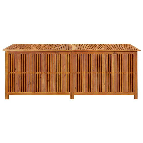 vidaXL Caixa de arruma&ccedil;&atilde;o p/ jardim 200x80x75 cm madeira ac&aacute;cia maci&ccedil;a