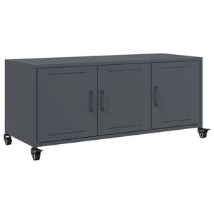 vidaXL M&oacute;vel de TV 100,5x39x43,5 cm a&ccedil;o antracite