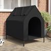 vidaXL Casa para Pets Manual Preto 110 x 75 x 90 cm A&ccedil;o