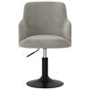 vidaXL Cadeiras de jantar girat&oacute;rias 2 pcs veludo cinzento-claro