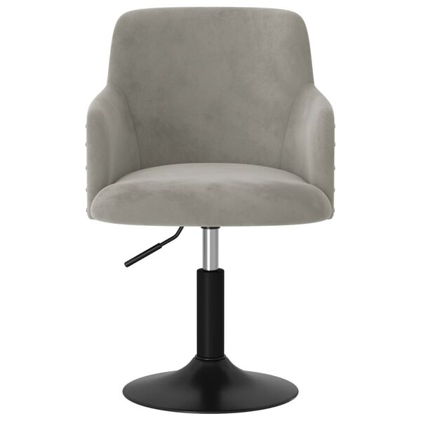 vidaXL Cadeiras de jantar girat&oacute;rias 2 pcs veludo cinzento-claro