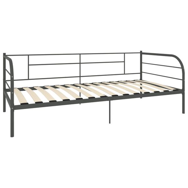 vidaXL Estrutura sof&aacute;-cama 90x200 cm metal cinzento