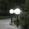 vidaXL Lumin&aacute;rias de poste, 3 unidades, 80 cm, pretas, IP44