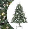 vidaXL &Aacute;rvore de Natal Artificial Verde 210 cm PVC, Pl&aacute;stico e A&ccedil;o
