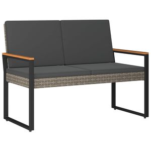 vidaXL Banco de exterior 2 -Seater 107 x 61 x 80 cm vime PE Retangular